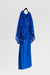 Lois & Co Knee Length Dress Vibrant Blue Jersey Knit with Sequinned Cape