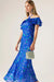 Lois & Co Maxi Length Dress Blue Floral Patterned Stunner Blue Floral Patterned Stunner