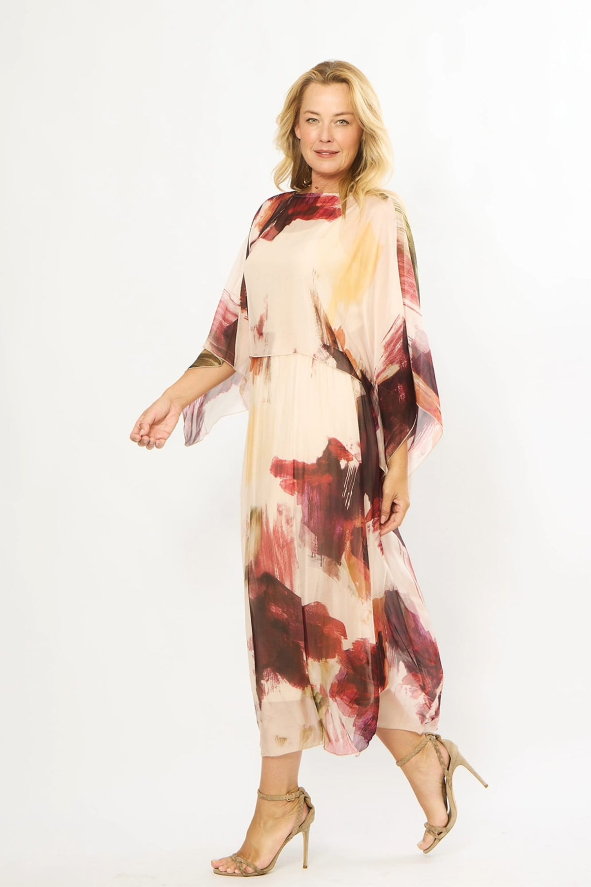 Lois & Co Mid Length Dress Autumn Perfect - La Strada Silk Two Piece Dress Autumn Perfect - La Strada Silk Two Piece Dress