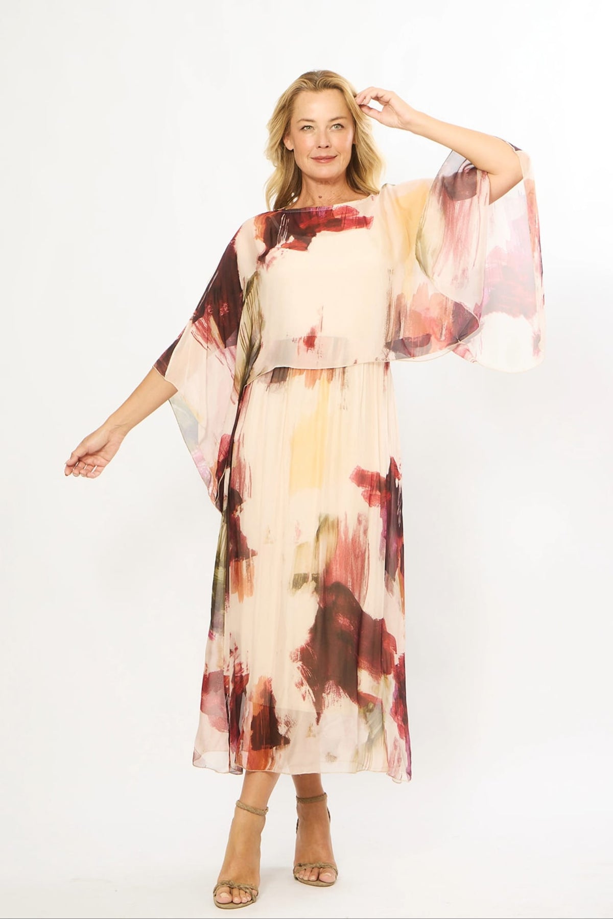 Lois &amp; Co Mid Length Dress Autumn Perfect - La Strada Silk Two Piece Dress Autumn Perfect - La Strada Silk Two Piece Dress