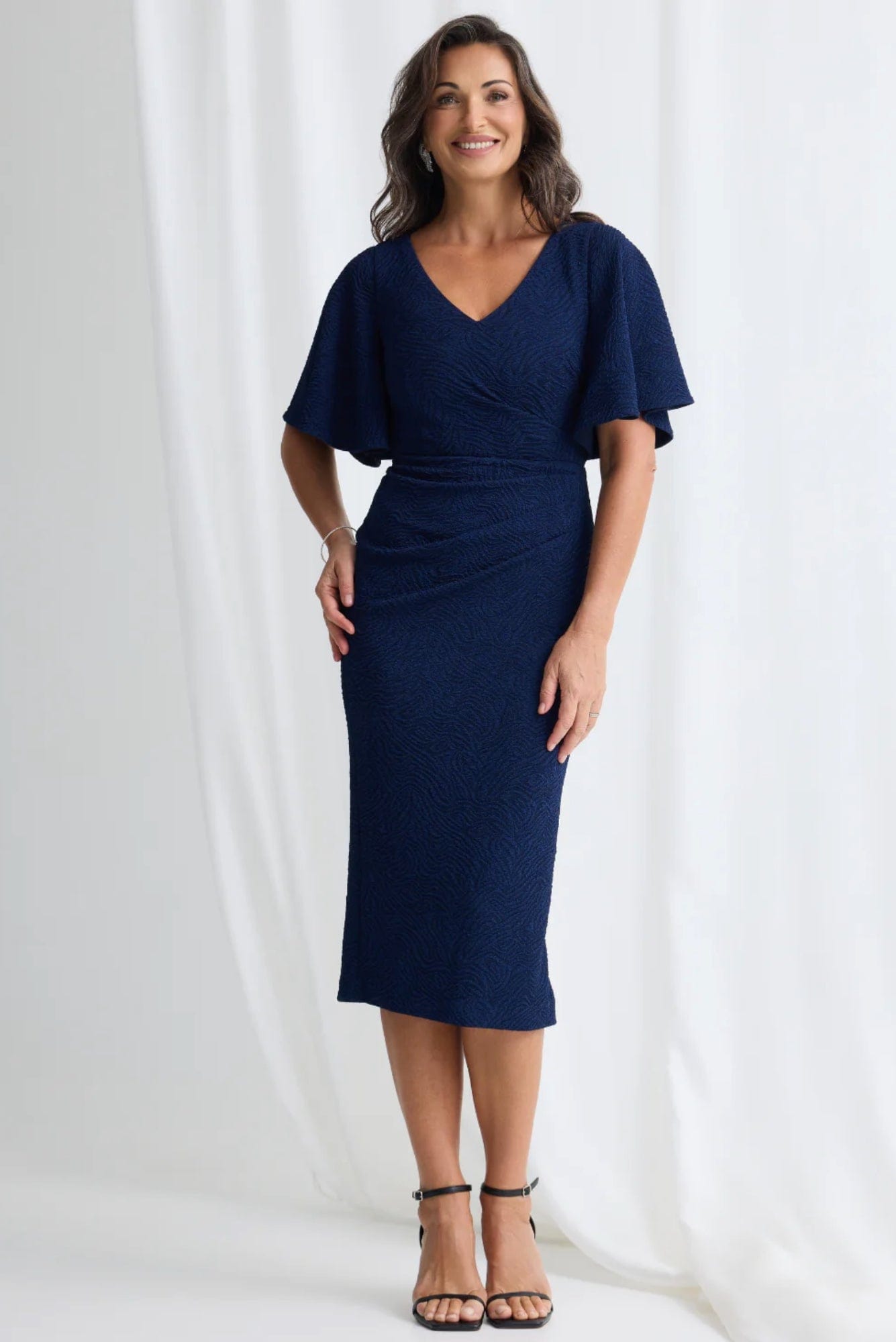 Lois & Co Mid Length Dress Catherine - Effortless Elegance in Navy Catherine - Effortless Elegance in Navy
