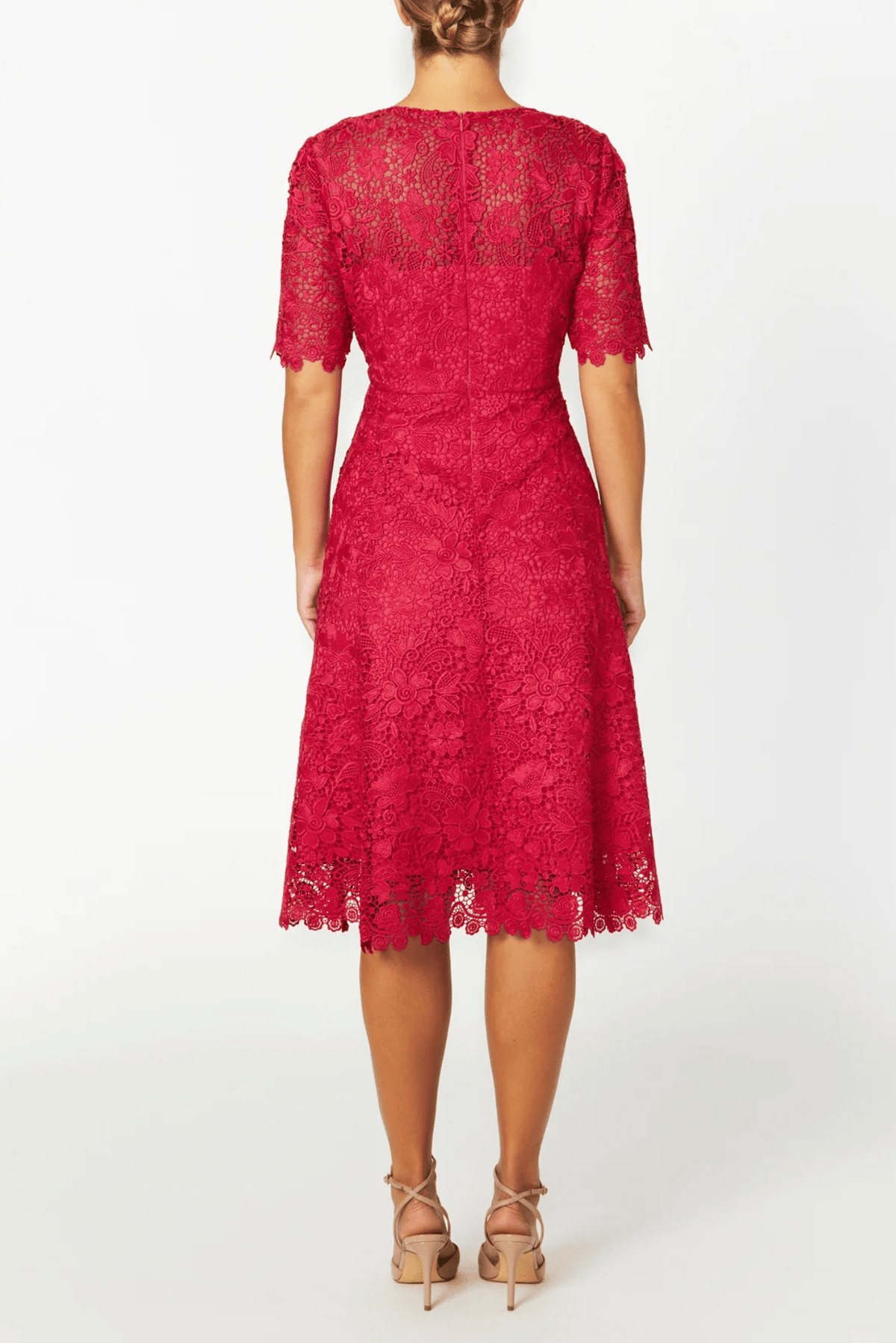 Lois & Co Mid Length Dress Emily - Stunning Raspberry Lace Emily - Stunning Raspberry Lace