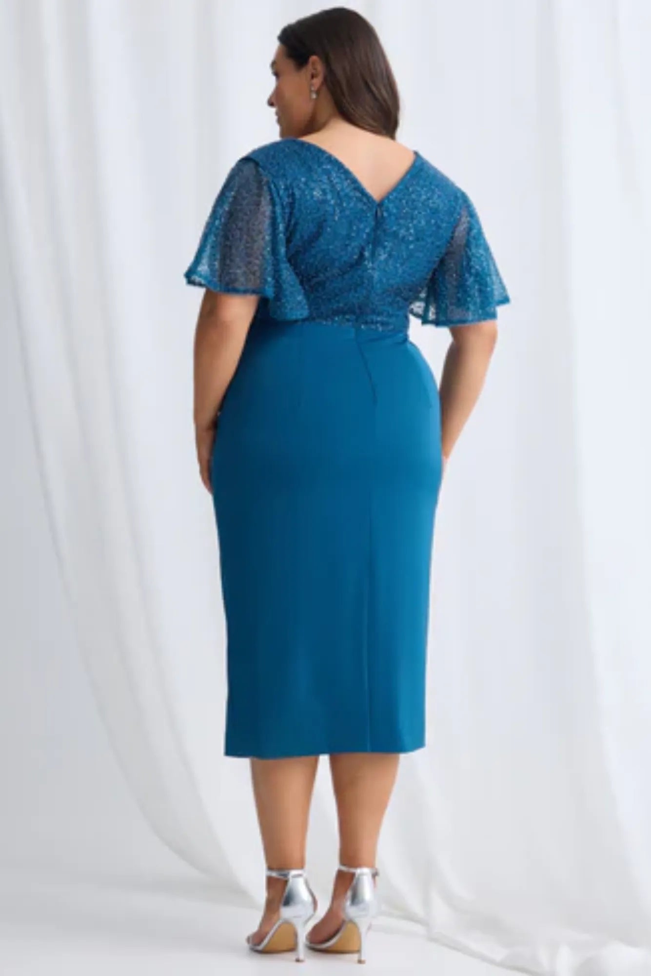 Lois & Co Mid Length Dress Joyce - Teal Beaded Midi Dress Joyce - Teal Beaded Midi Dress