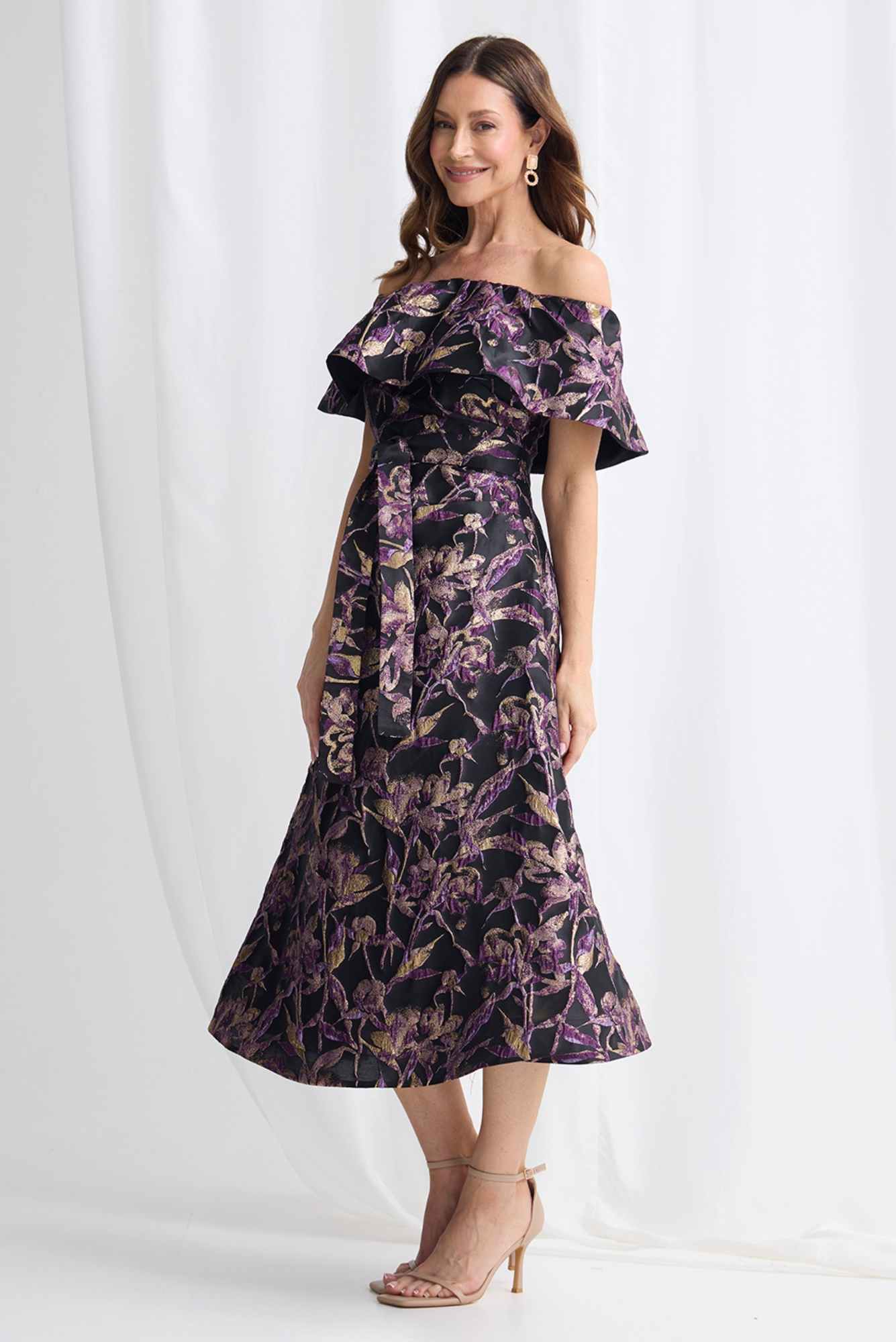 taissa floral lace button up midaxi dress Maddison Dress in Enchanted Floral 3X