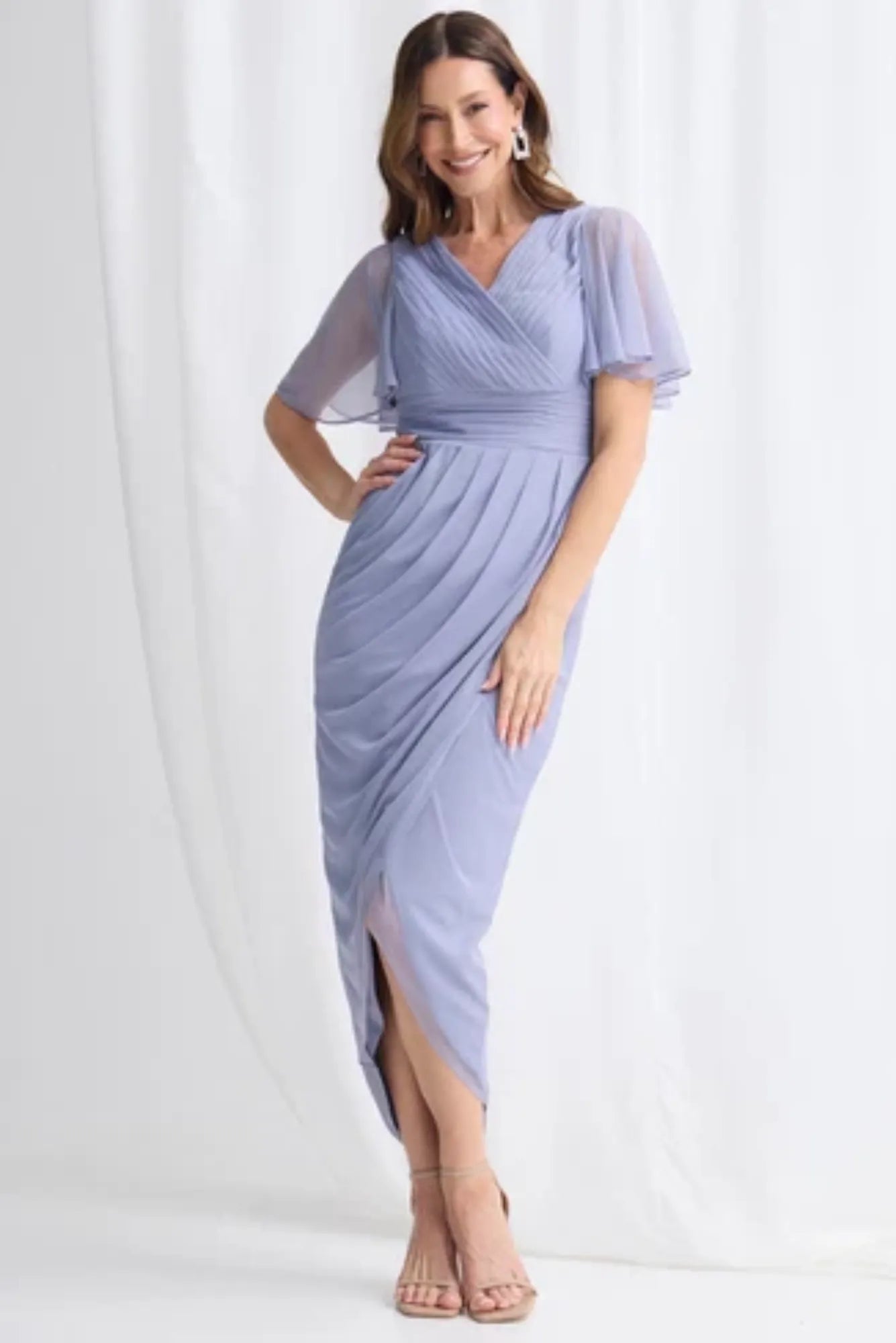 Lois & Co Mid Length Dress Kiri - Dove Gray Kiri - Dove Gray