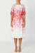 Lois & Co Mid Length Dress Marita - Floral Pink and White Printed Chiffon