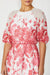 Lois & Co Mid Length Dress Marita - Floral Pink and White Printed Chiffon