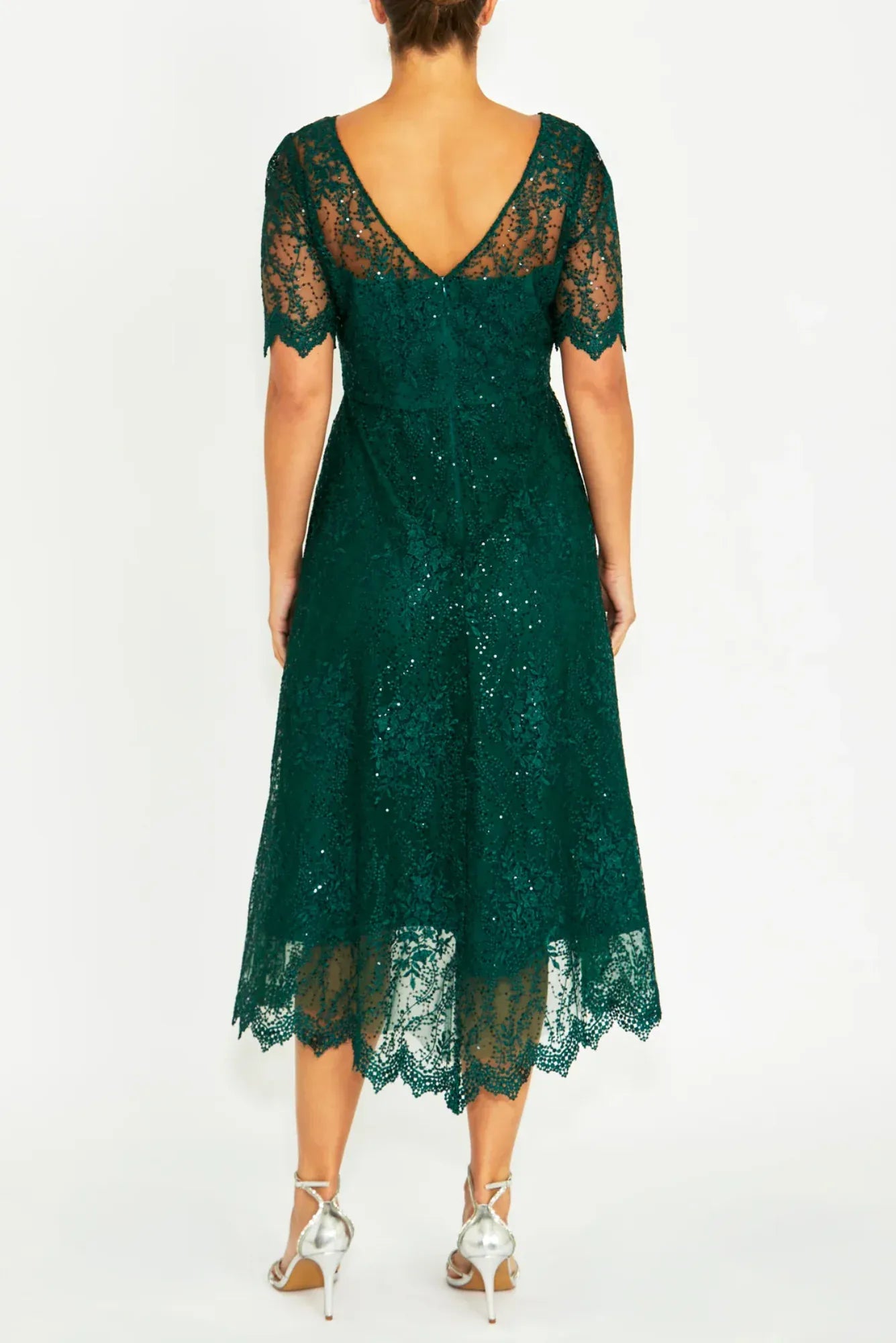 Lois & Co Mid Length Dress Skylar - Forest Green Sparkles Skylar - Forest Green Sparkles