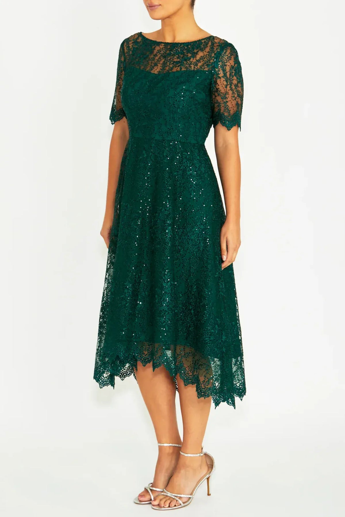 Lois & Co Mid Length Dress Skylar - Forest Green Sparkles Skylar - Forest Green Sparkles