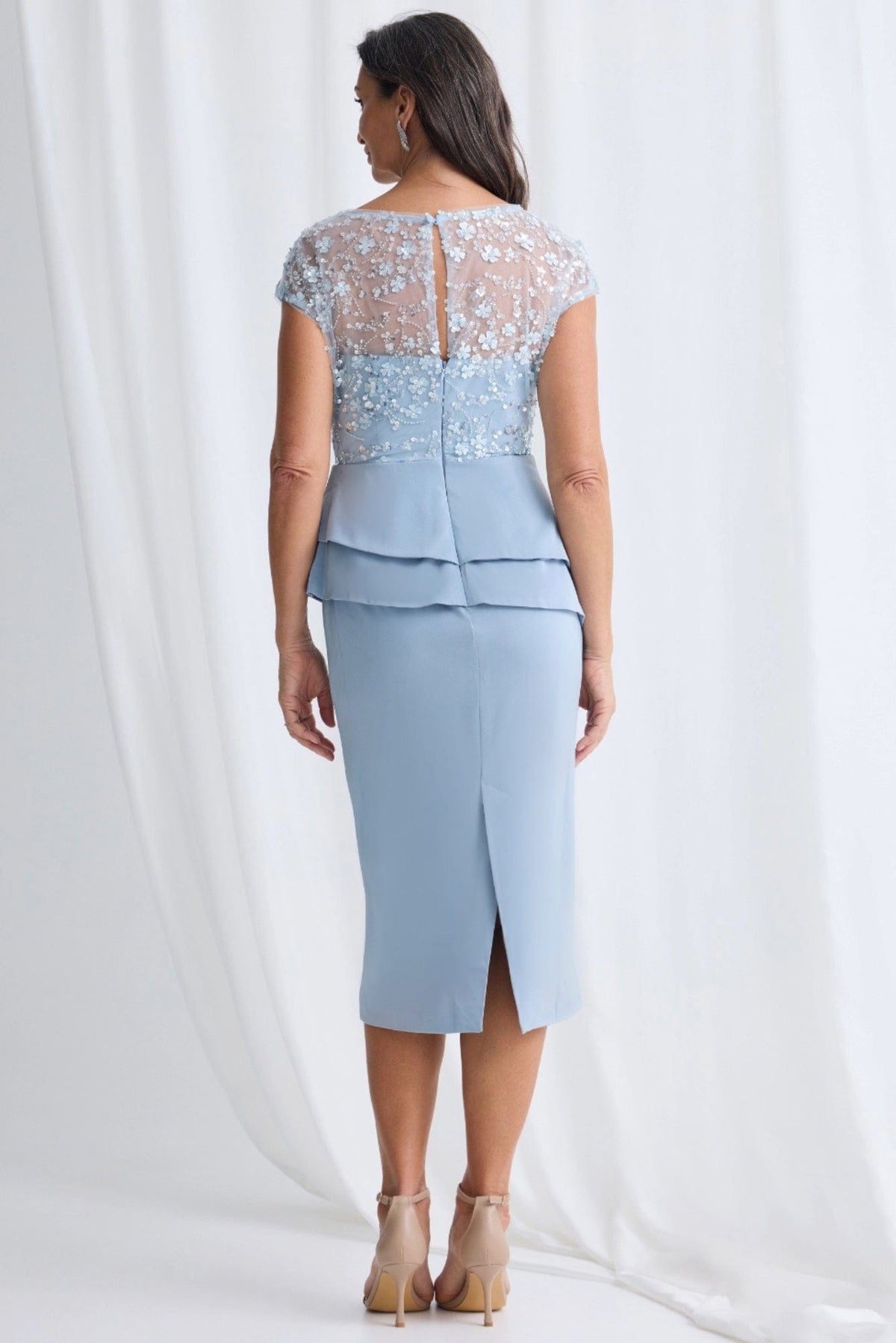 Lois & Co Mid Length Dress Tania - Beaded Top and Peplum Skirt Tania - Beaded Top and Peplum Skirt