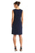 Lois & Co Navy Knit Dress with Matching Embellished Waterfall Jacket.  Dress back view.