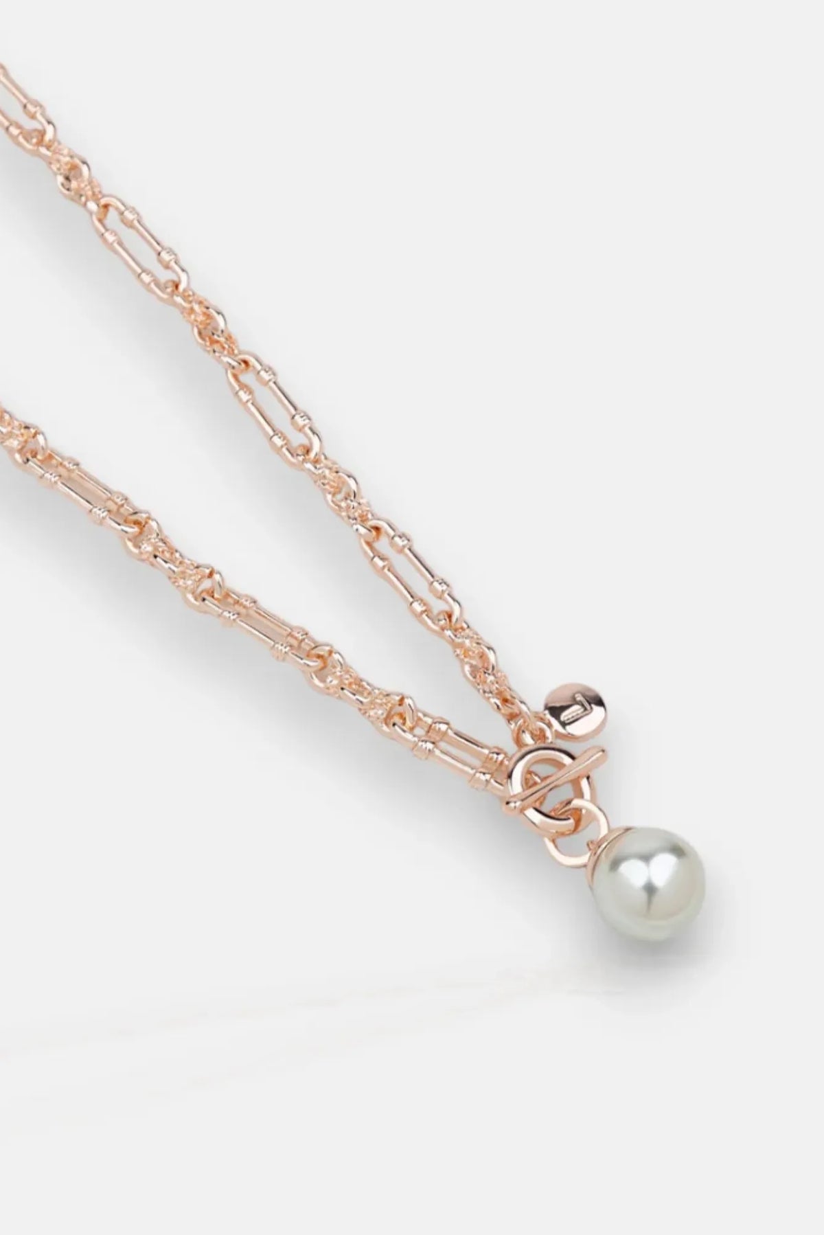 Lois &amp; Co Necklace Chain Rose Gold Single Pearl Necklace by LillyCo Rose Gold Single Pearl Necklace by LillyCo