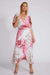 Lois & Co Soft and Feminine Pink and White Floral Silk Dress